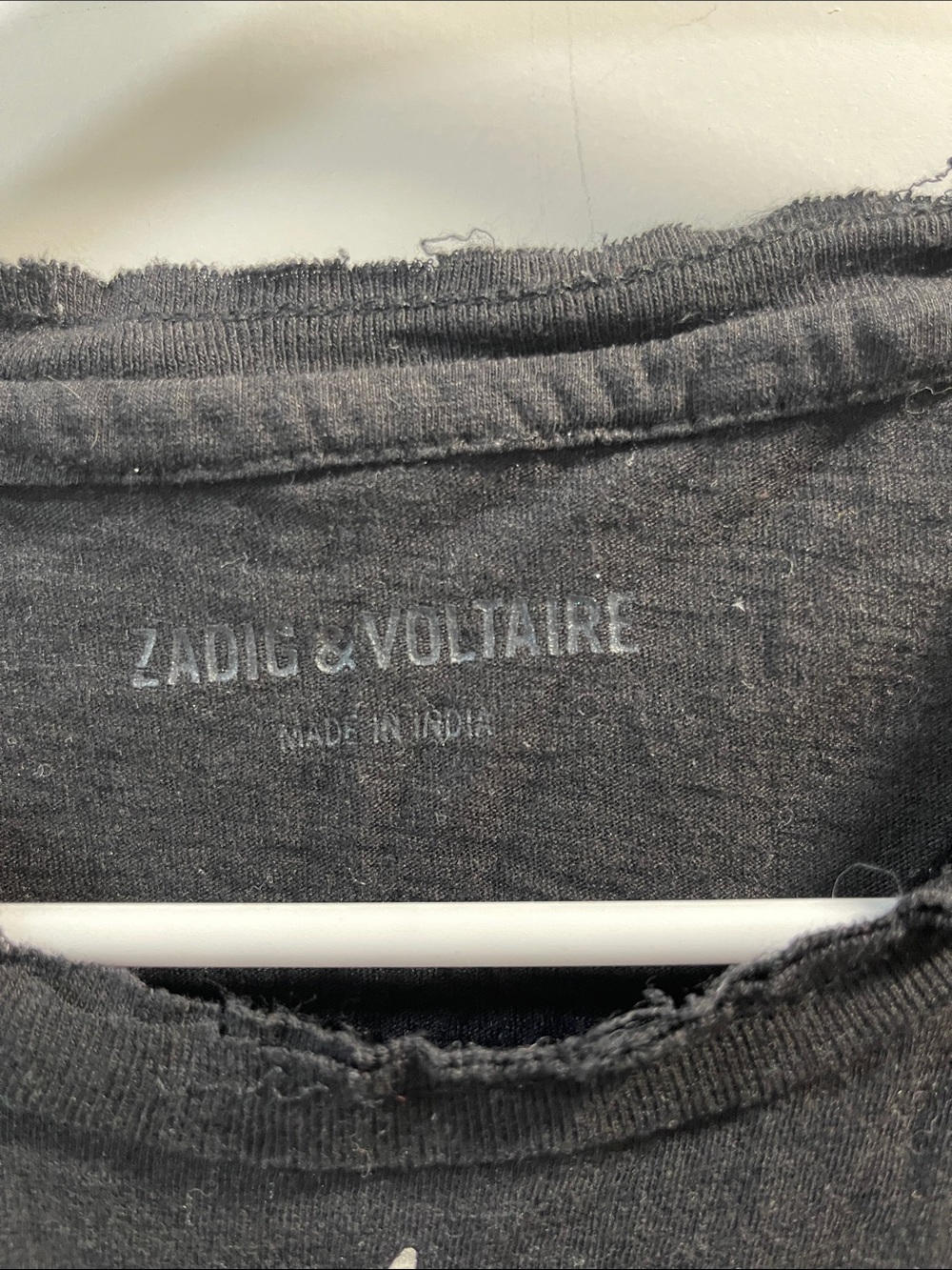 Zadig & Voltaire Black Tee with White and Yellow Burst and Embroidered Cat - Picture 2 of 4